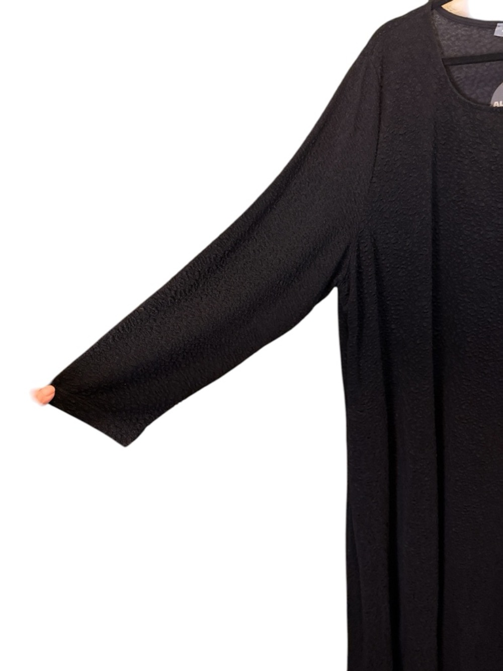ALEMBIKA Sabrina A-Line Black Textured Maxi Dress sz 20 Plus - Picture 4 of 13